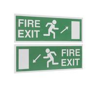 YOSADIER Exit Sign Stickers 2 Sheet Quick Application Emergency Warning Decals for Doors Stairs and Corridors for Warehouse School and Office Environments