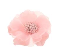 YOSADIER Extra Large Pink Fabric Rose Brooch Lapel Pin with Three-dimensional Chiffon Flower Design, Multifunctional Use for Women Accessories and Bags, Elegant French Chic Style Pin