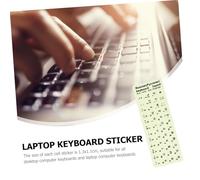 YOSADIER Fluorescent Russian Letter Keyboard Sticker for Desktop and Laptop Glowing PVC Decal Wear-resistant Matte Surface Easy Peel and Stick for Home Office School Use