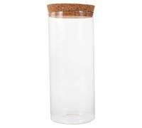 YOSADIER Glass Ecological Bottle Terrarium with Cork Stopper, Large Cylindrical Plant Planter 8cm Diameter X 18cm Height, Micro Landscape DIY Plant Holder for Home and Office Decor