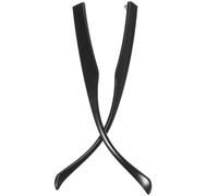 YOSADIER Glasses Arm Replacement Tr90 Temple Ends Pair for Eyewear Frames | Black Glossy Finish, Dual-tooth Flat-tooth Structure, Lightweight Comfort, Collision Resistance, for Opticians and At-home