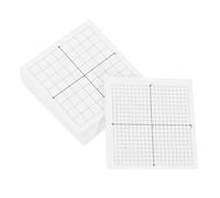 YOSADIER Grid Adhesive Notepads 25 Sheets White Mini Graph Paper Sticky Memo Pads with Horizontal Lines Self-stick Note Dispenser for Office and School Use - 6pcs Set