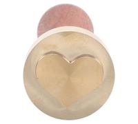 YOSADIER Heart Shaped Whiskey Ice Stamp with Brass Head - Wooden Handle Ice Cube Mold for Cocktail Bar and Bartending 1.26inch Elegant Design