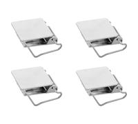 YOSADIER Heavy Duty Rug Clips for Carpet with Stylish Silver Stainless Steel Design, Easily Secure Drapes in Office and Home Decor, 4pcs