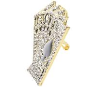 YOSADIER Hip-hop Brooch Playing Cards Shape Alloy Lapel Pin Creative Fashion Jewelry for Valentine's Day Celebration