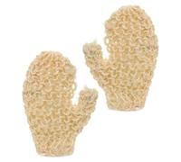 YOSADIER Loofah Mitten Bath Gloves 1 Pair Natural Sisal for Skin Exfoliation and Deep Cleansing Comfortable Fit for Body Care at Home