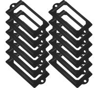 YOSADIER Metal Label Holder Frames Black Iron 1 Set Retro Style Drawer Tag Holders 70mm X 30mm for Cabinet and File Box Organization