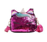YOSADIER Mini to Bag Ear Crossbody Shaped Shoulder Unicorn Sequins, Pu Leather Material, Easy Clean, Casual Messenger Purse for Suitable Art Supplies Grocery