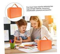 YOSADIER Multi Slot Pencil Organizer Case Four Solid Color Stationery Box with Spacious Compartments Handy Pen and Eraser Storage for Students and Artists Portable Design for Easy Carrying