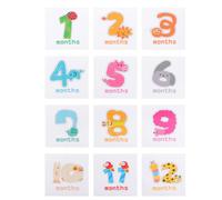 YOSADIER Neonatal Month Sticker Set with Animal Shape Design, Matte Paper Material for Baby Milestone Recording and Photography Prop, for Newborn Monthly Growth Photos