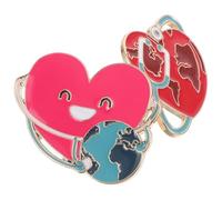 YOSADIER Nurse Brooches Pin Heart Alloy 2pcs for Staff Work Uniform Breast Cancer Awareness Lapel Badge Accessories