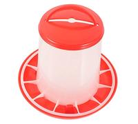 YOSADIER Plastic Chick Feeder Lid 3kg Thick Integrated Poultry Feed Trough for Outdoor Use Chicken Feeding Supplies