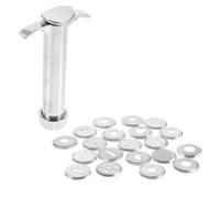 YOSADIER Polymer Clay Extruder Set Stainless Steel Clay Squeezer with Multi Shape Molds DIY Pottery Tool for Precise Crafting