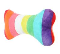 YOSADIER Rainbow Bone Plush Dog Chew with Sound for Medium and Large Dogs