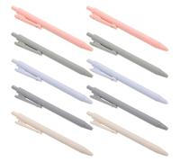 YOSADIER Retractable Black Ballpoint Pens Plastic and Metal Construction with Clip 10pcs with 0.5mm Fine Point, Smooth Writing and Quick Access for Educational and Business Use