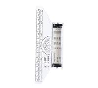YOSADIER Ruler Plastic Design and Drawing Parallel for Draw Navigation Multi-purpose Measuring Rolling Tool Portable Angle Measurement Horizontal and Vertical for Students