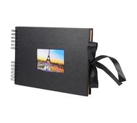 YOSADIER Scrapbook Photo Album for Home with Strong Binding and Designable Cover, 40 Sheets Paperboard Book with Kraft Paper Inner Pages and Ribbon Coil, for Christmas Day Or Anniversary