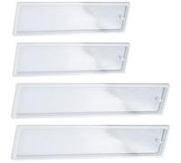 YOSADIER Silicone Bookmark Mold for Making Pendants and Bookmarks for DIY Epoxy Resin Craft 4pcs Oblong Shape with Hole Flexible White Material Set for Creative DIY Lovers