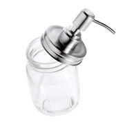 YOSADIER Stainless Steel Pump Dispenser Lid for Mason Jar Soap Dispenser Bottle with Simple Shape, Silver Finish, for Bathroom and Farmhouse Kitchen Use