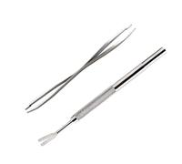 YOSADIER Stainless Steel Tool Set Lightweight Flea and Kit 2pcs for Dogs and Cats with Precise Tiny Embedded, for Visit Your Local Park and Go Camping