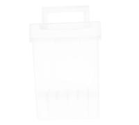 YOSADIER Transparent Plastic Marker Organizer Case with Handle and Built-in Stable Base Portable Storage Box for Artists Clear Marker Storage with Slots for Easy Color Visibility