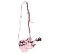 YOSADIER Trendy for Smooth Capacity Leather Shoulder Comfortable Pu and Guitar Shape Crossbody Bag with Moderate Purse Women Suitable for Daily Use and Business