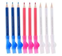 YOSADIER Water Soluble Fabric Marker Pens Assorted Colour Sewing Pencils with Ergonomic Design Wooden and Material 9pcs Sewing Accessories for Tailoring Work and Charting