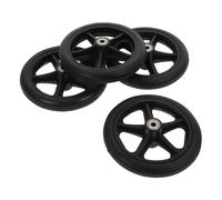YOSADIER Wheelchair Front Wheels Replacement 7-inch Black 4pcs Universal Wheelchair Accessories Easy Installation Suitable for Mobility Scooters and Outdoors