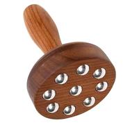 YOSADIER Wooden Massage Roller with 9 Steel Balls for Muscle Relief and Relaxation, Portable Handheld Massager for Back and Foot Use, for Adults at Home Or Office