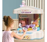 Yosamy Claw Machine for Kids,Candy Grabber Machine Mini Vending Machine for Kids,Arcade Candy Grabber Machine with Light and Adjustable Sound, Arcade Games for Girls Boys