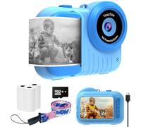 YosaToo Kids Print Instant Print Camera for Kids, 3.5 Inch Digital Camera with SD Card, Blue, Ages 3-12
