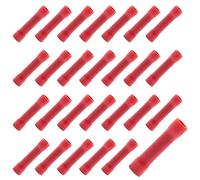 Yosawo 100-pieces Insulated Straight Wire Butt Splice Connector Electrical Crimp Terminal Connectors Assortment Kit 22-16 AWG (PTH)