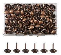 Yosawo 200Pcs Furniture Decorative Tacks Upholstery Tacks Pins Thumb Tack Stud Tacks Push Pins（Red Bronze）