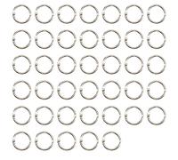 Yosawo 40 Pack Book Binder Rings Metal Loose Leaf Binder Rings for Flash Cards, Index Cards and Loose Paper, Key Rings（15mm）