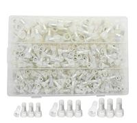 Yosawo 430 Pieces Nylon Wire Caps Power Cable Closed End Crimp Terminals Closed End Electrical Connectors Kit 22-16/16-14/12-10 AWG Gauge (NLM)