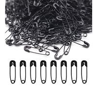 Yosawo 500 Pcs Mini Metal Clothing Safety Pins Accessories for Home Office Use DIY Art Jewelry Marking with Storage Box (Black)