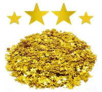 Yosawo 60g/2.1oz Star Confetti Metallic Foil Stars Sequin Table Confetti for Wedding Birthday Party Christmas Decoration(XX/Gold)