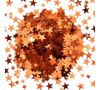 Yosawo 60g/2.1oz Star Confetti Metallic Foil Stars Sequin Table Confetti for Wedding Birthday Party Christmas Decoration(XX/Orange)