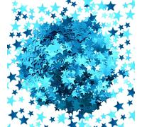 Yosawo 60g/2.1oz Star Confetti Metallic Foil Stars Sequin Table Confetti for Wedding Birthday Party Christmas Decoration(XX/Sky Blue)