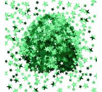 Yosawo 60g/2.1oz Star Confetti Metallic Foil Stars Sequin Table Confetti for Wedding Birthday Party Christmas Decoration(XX/Green)