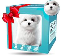 YOSEDVCB 2025 New AI Robot Dog, Ai Robot Dog Realistic, Interactive Plush For Adults,That Acts Like A Real Puppy - Walking, Barking, Tail Wagging,Interactive Robotic Pet(C#white)