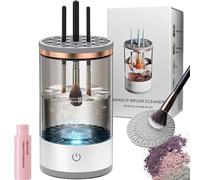 YOSEDVCB Bellaclean Makeup Brush Cleaner,3 In 1 Multi-Use Efficient Deep Cleaning All Types Of Brushes,Quiet Power Spin With Dryer-Holder For All Brush Sizes(Gray,Charging)