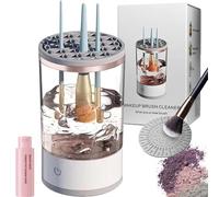 YOSEDVCB Bellaclean Makeup Brush Cleaner,3 In 1 Multi-Use Efficient Deep Cleaning All Types Of Brushes,Quiet Power Spin With Dryer-Holder For All Brush Sizes(White,Charging)
