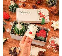 YOSEDVCB Christmas Three Piece Scented Candle Gift Set, Handmade Scenteds Candles, Gift Christmas Aromatherapy Candle Set, For Women & Men, Festive Home, Table Decorations(C)