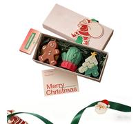 YOSEDVCB Christmas Three-Piece Scented Candle Gift Set,Handmade Tree Shaped Candle,Cute Holiday Candles, For Women & Men Xmas Home Decor, Party, Bedroom, Table Decorations(#02)