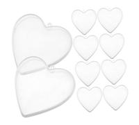YOSEDVCB Clear Heart Ornaments, Bottle Candy Jars Fillable Baubles,Heart Shape Clear Plastic Ornaments,Versatile Crafting Supplies, For Valentines Day Wedding Party Decoration