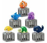 YOSEDVCB Rescue Game Set With Pool Toy Cage And Floating Ocean Pals, Summer Pool Floating Play Set Fun Outdoor Swim Lake Beach Party,for Swim Training