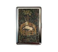 YOSEDVCB Vintage-Style Versatile Card & Cash Case,Cigarette Case with Easy Snap, High-Polish Metal,Art Deco Metal Cigarette Cases, Women Holder Men(A)