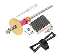 YOSELIN Dovetail Wheel Marking Gauge, 1 x Rolling Wheel Cutter for Softwood, 1 x Locked Wheel Cutter for Hardwood, 1 x Metal Making Pen, 10 x Marking Pencils, 1 x Pencil