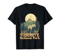 Yosemite Bear Sunset Forest Vintage Graphic Value Graphic T-Shirt, Men, Black, S